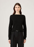 Women's Lambswool Crew Neck Jumper in Black