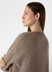 Women's Luxurious Cashmere Jumper in Natural Brown