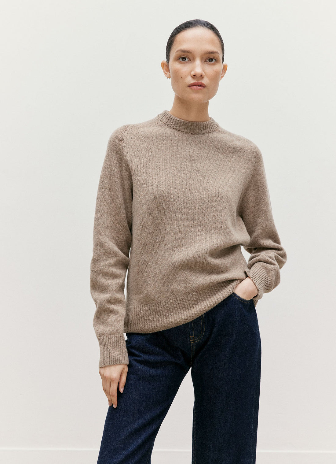 Women's Lambswool Jumper in Mink