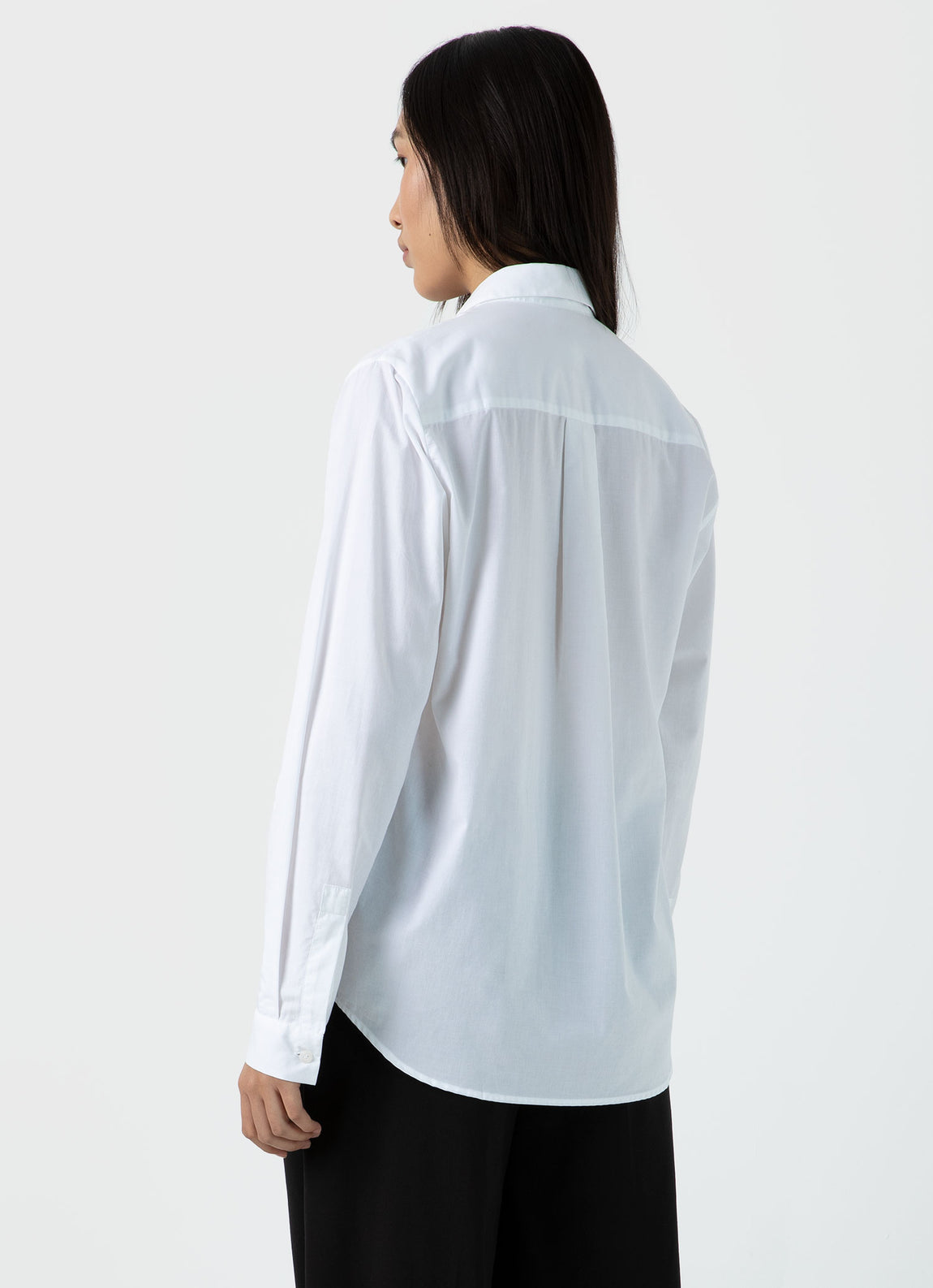 Women's Cotton Shirt in White | Sunspel