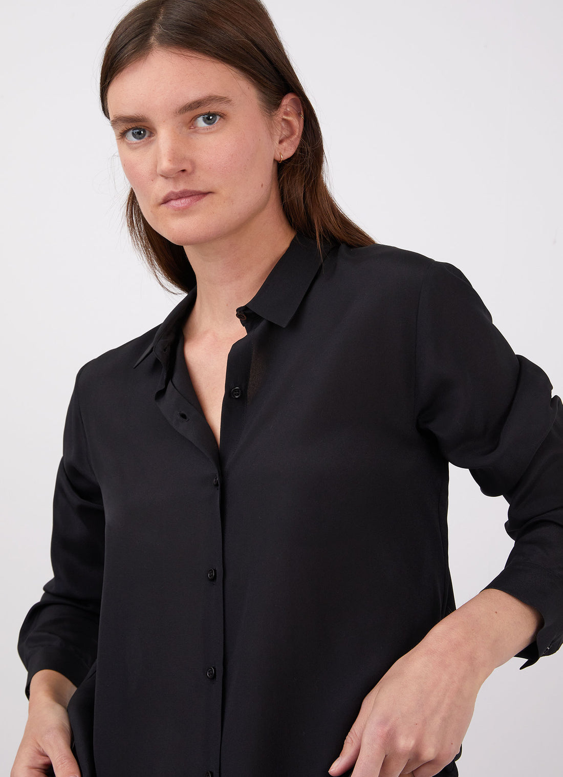 Women's Silk Blouse in Black