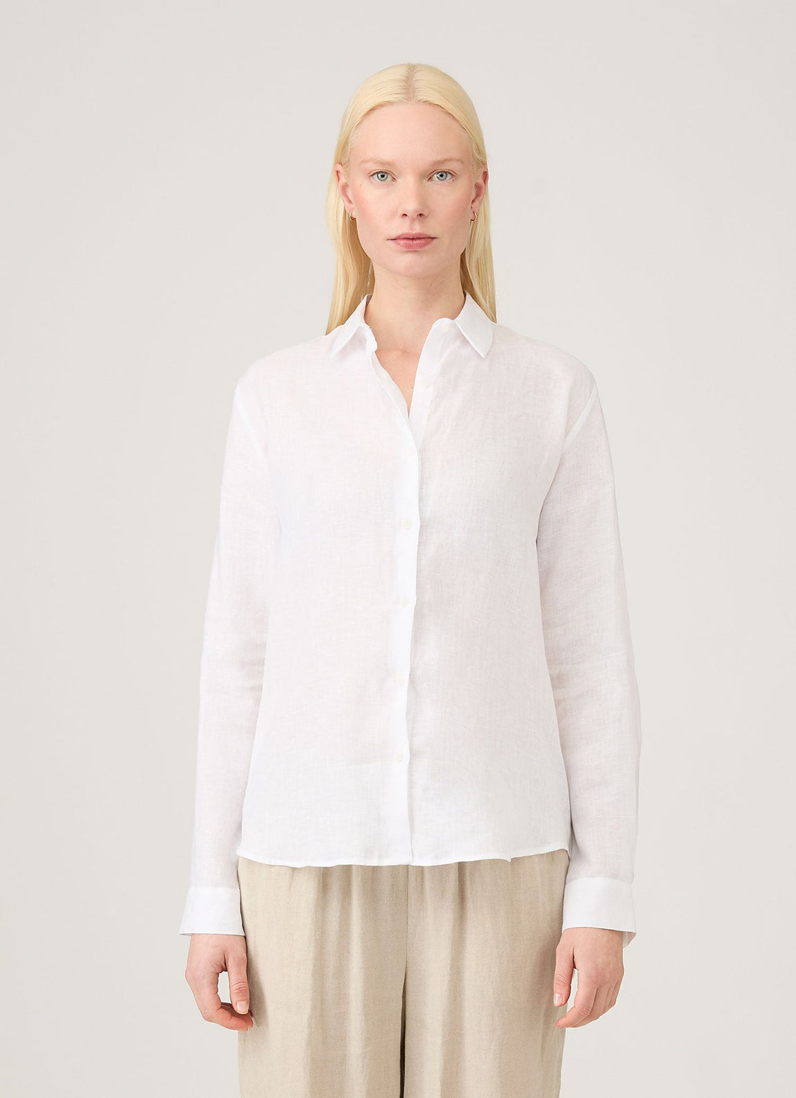 Women's Linen Shirt in White