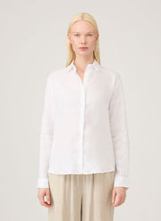 Women's Linen Shirt in White