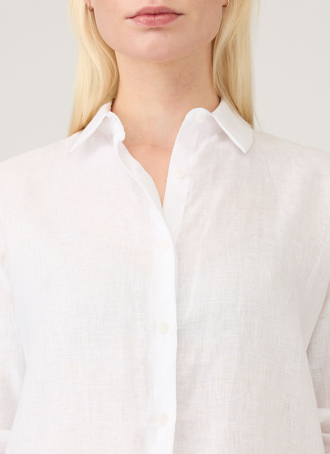 Women's Linen Shirt in White