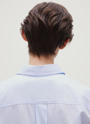 Women's Relaxed Poplin Shirt in Pastel Blue