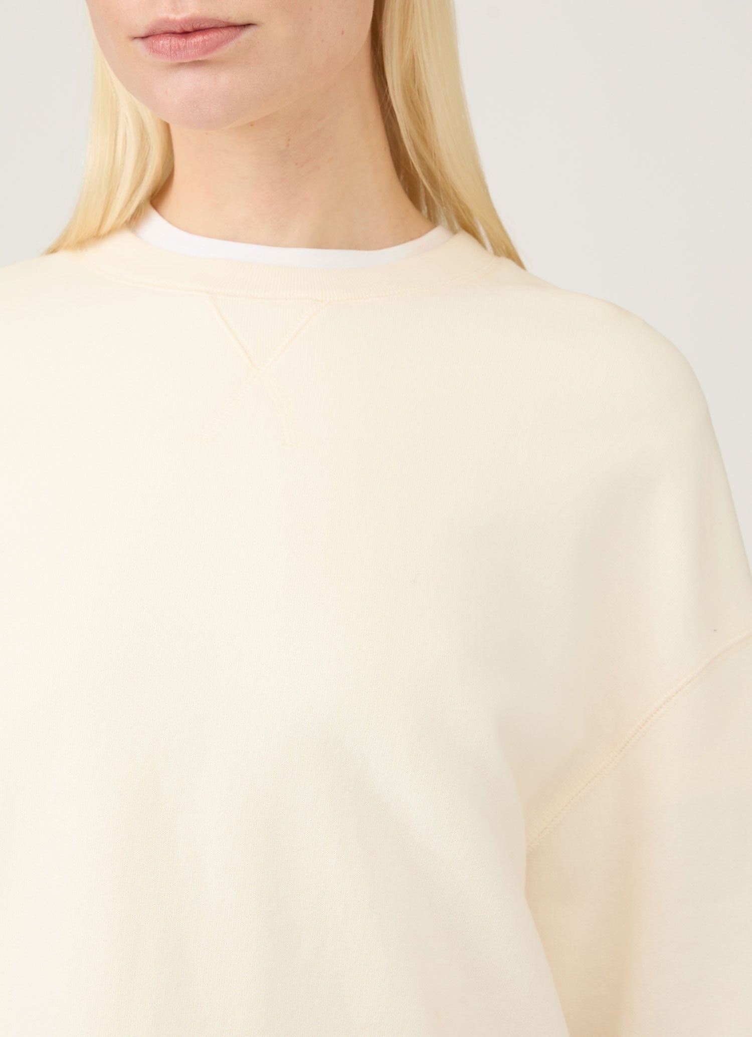 Women's Relaxed Loopback Sweatshirt in Undyed