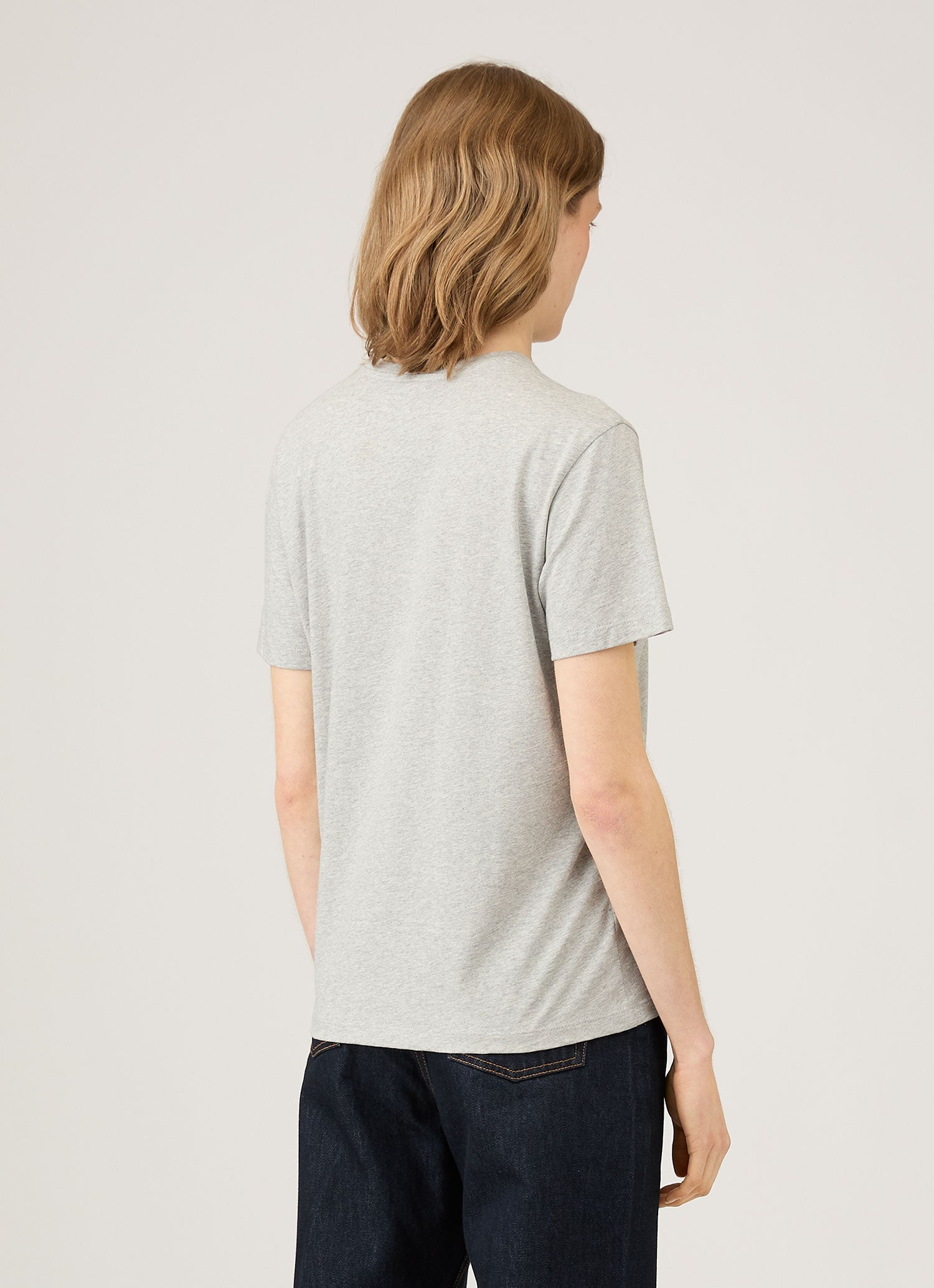 Women's Boy Fit T-shirt in Grey Melange