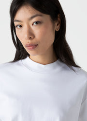 Women's Mock Neck T-shirt in White