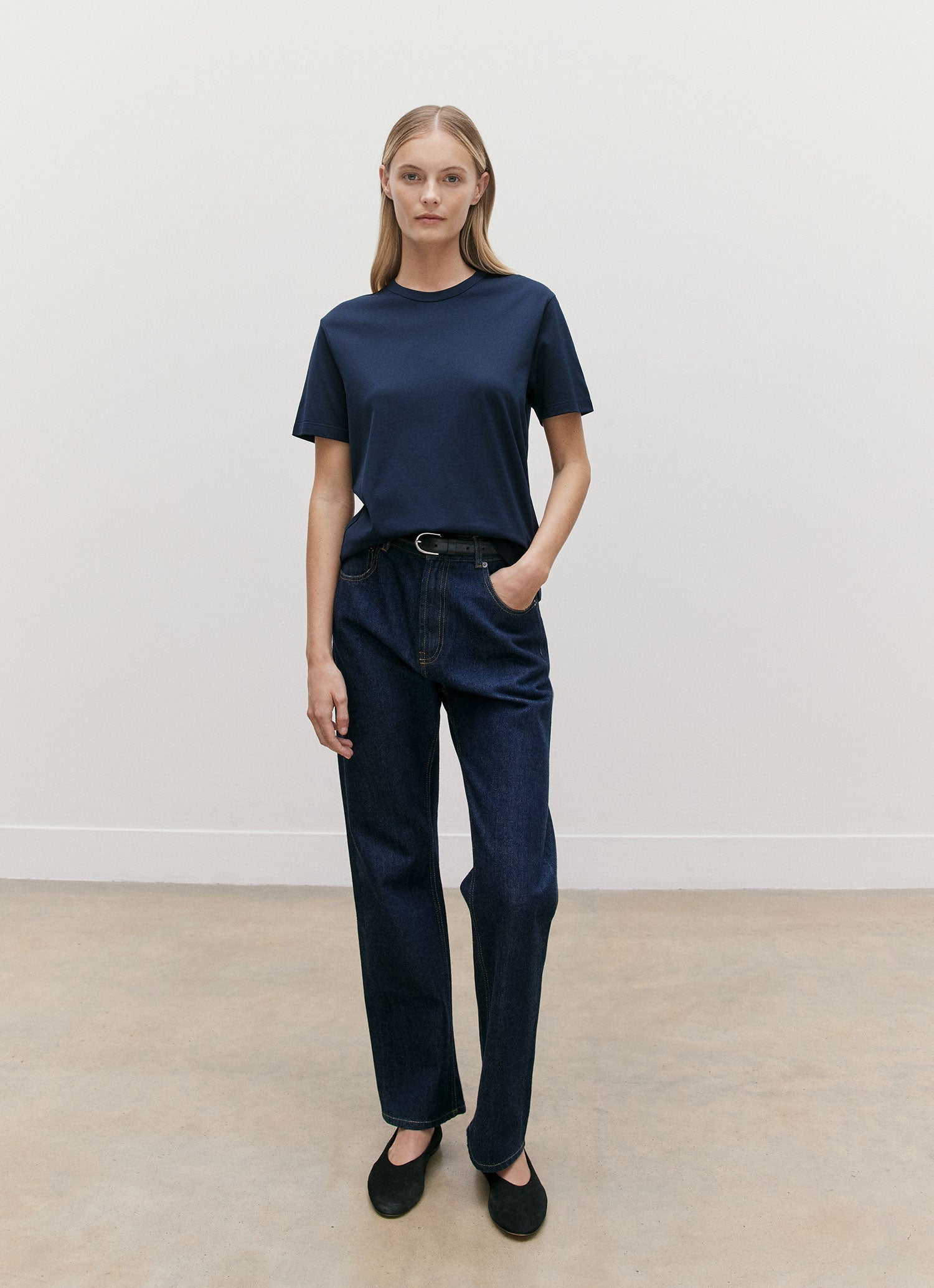 Women's Everyday T-shirt in Midnight Navy | Sunspel