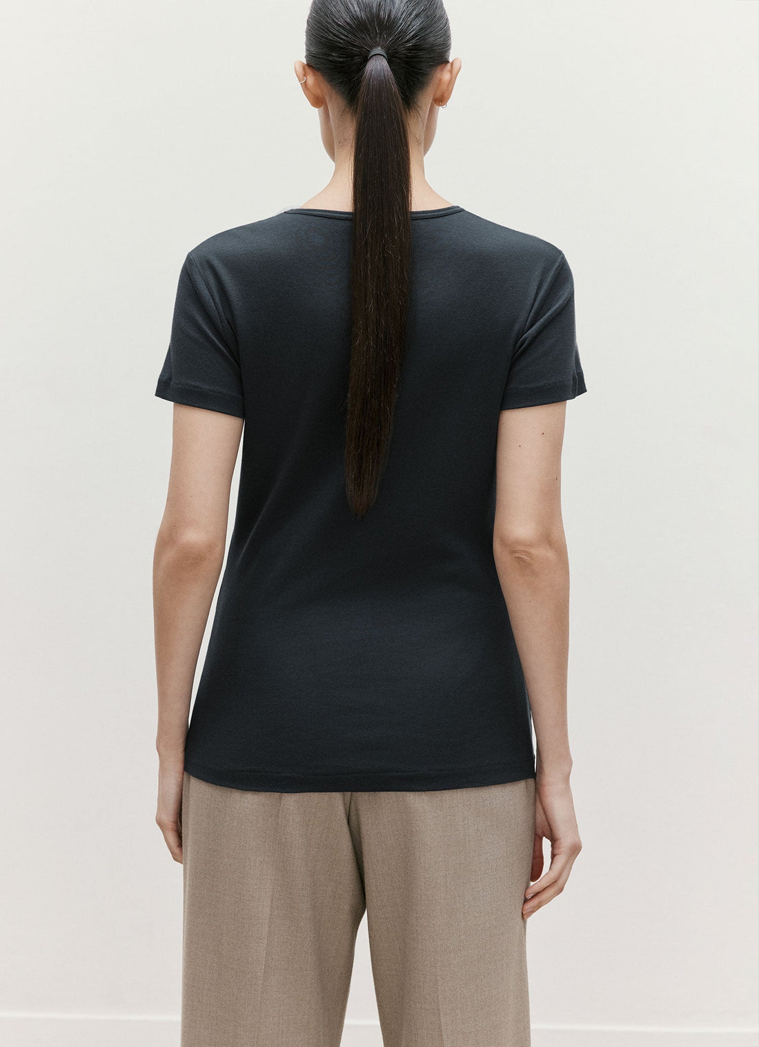 Women's Sea Island Cotton T-shirt in Black