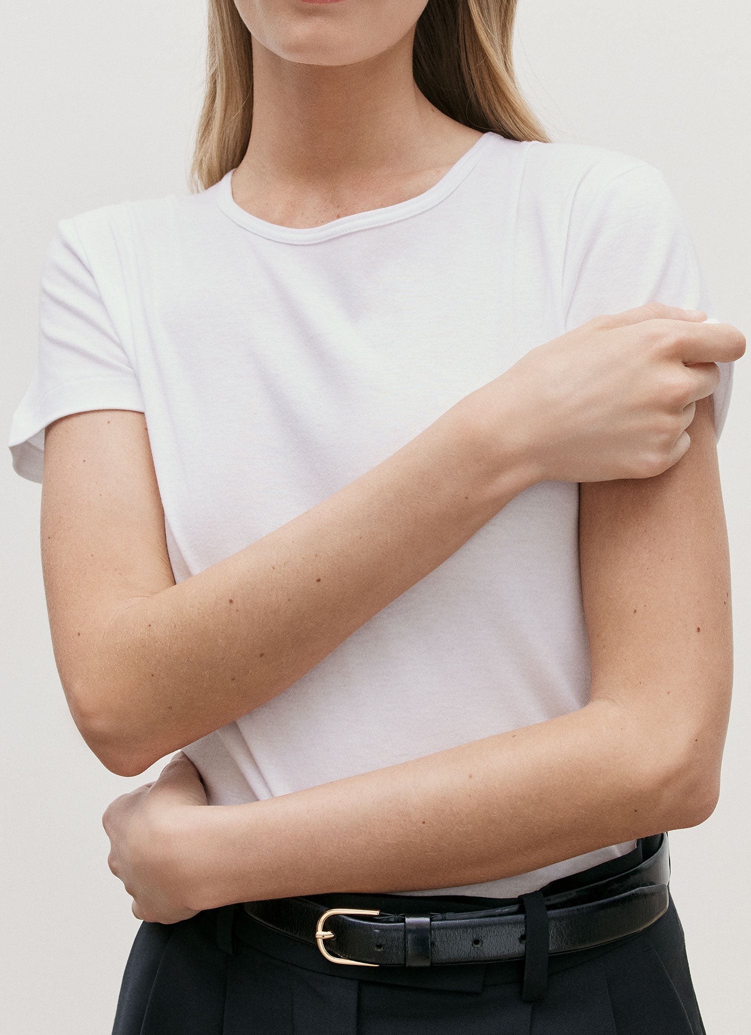 Women's Sea Island Cotton T-shirt in White | Sunspel