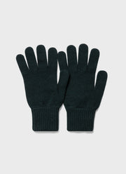 Cashmere Knitted Glove in Dark Green