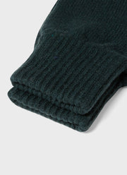 Cashmere Knitted Glove in Dark Green