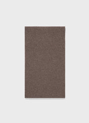 Cashmere Ribbed Scarf in Umber Brown