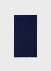 Cashmere Ribbed Scarf in Space Blue