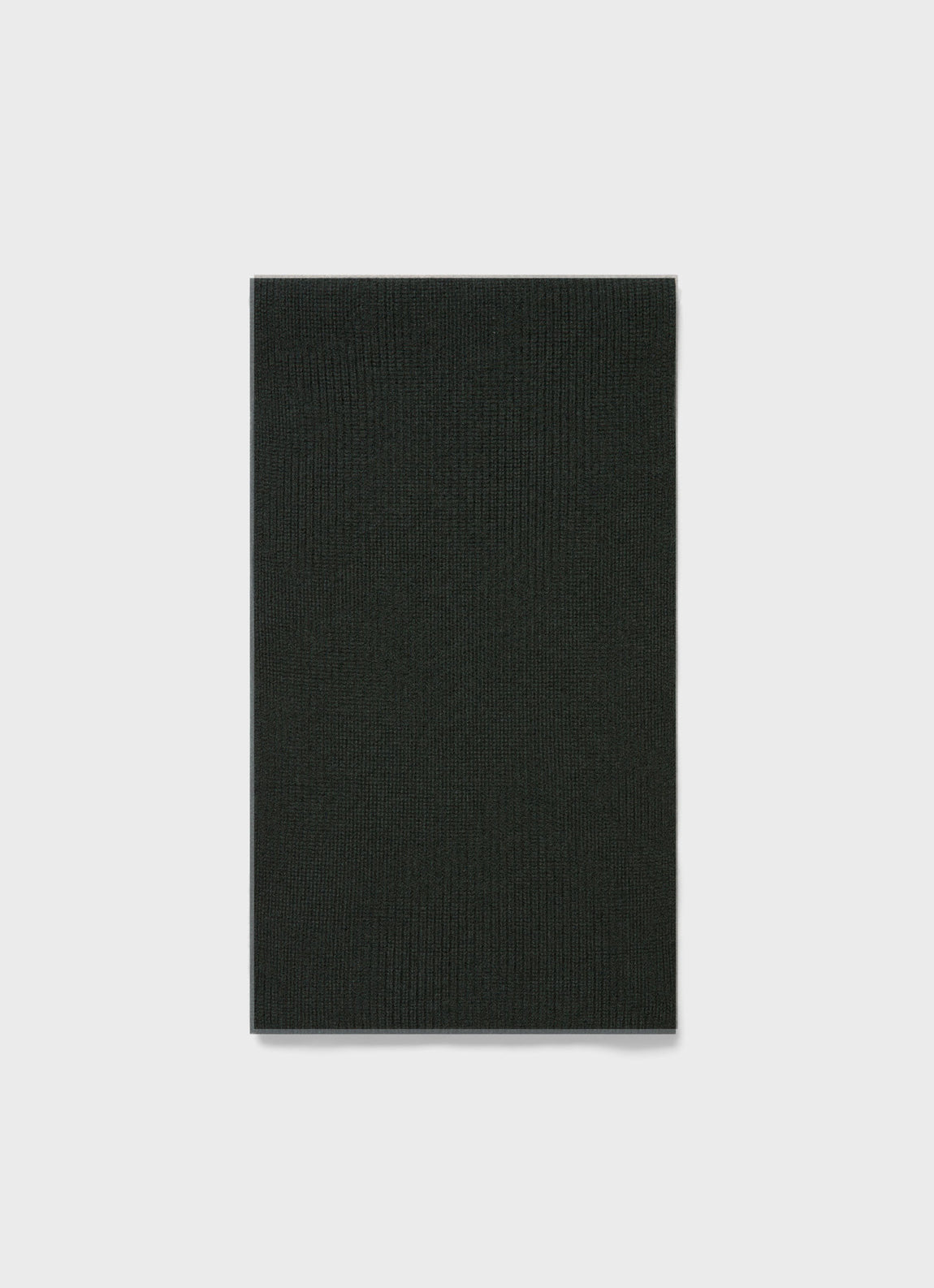 Cashmere Ribbed Scarf in Dark Green