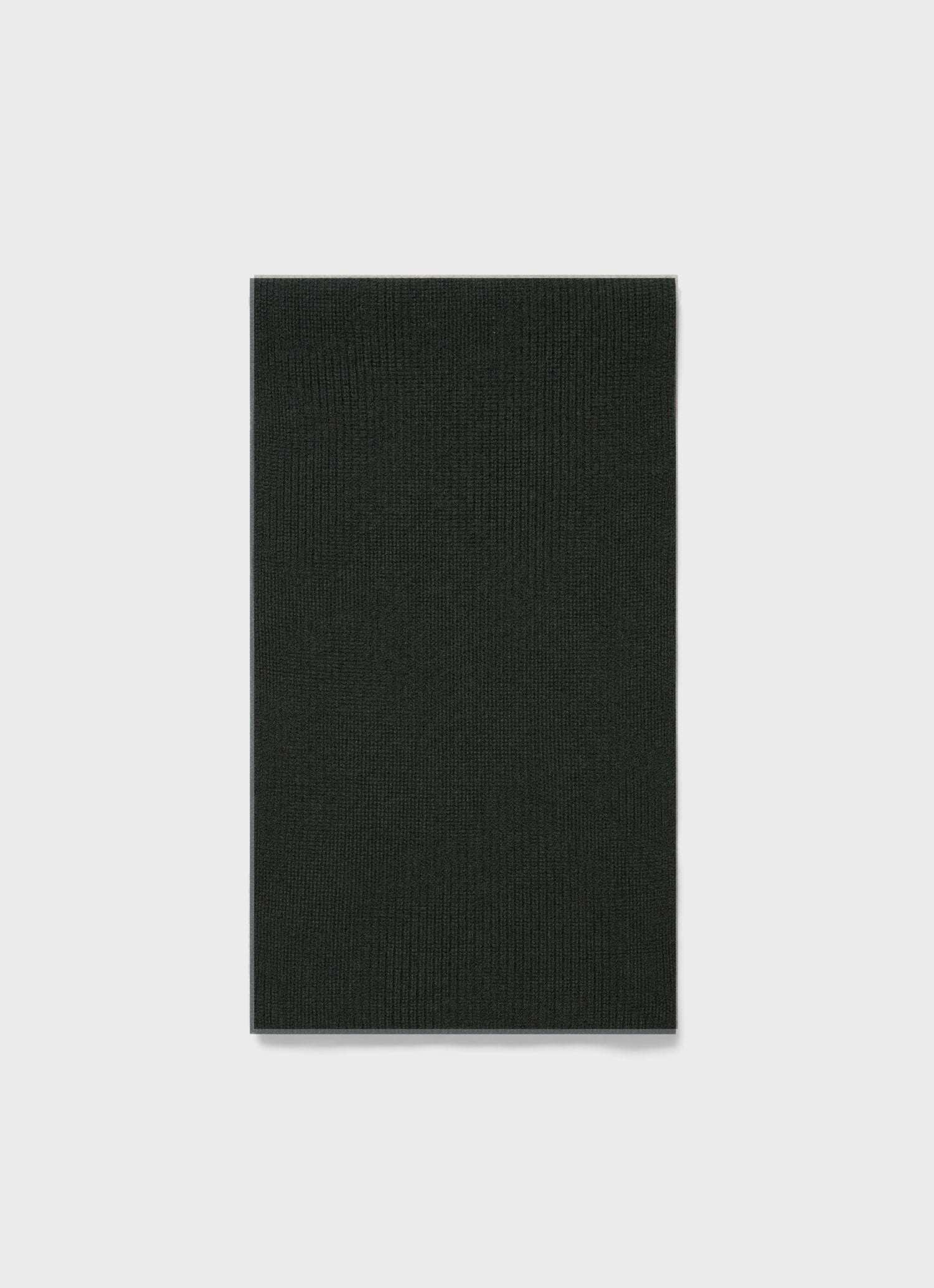 Cashmere Ribbed Scarf in Dark Green