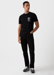 Men's Craig Ward Embroidered T-shirt in Black