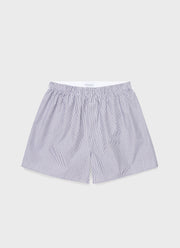 Men's Classic Boxer Shorts in Navy/White Stripe