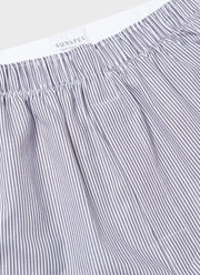 Men's Classic Boxer Shorts in Navy/White Stripe