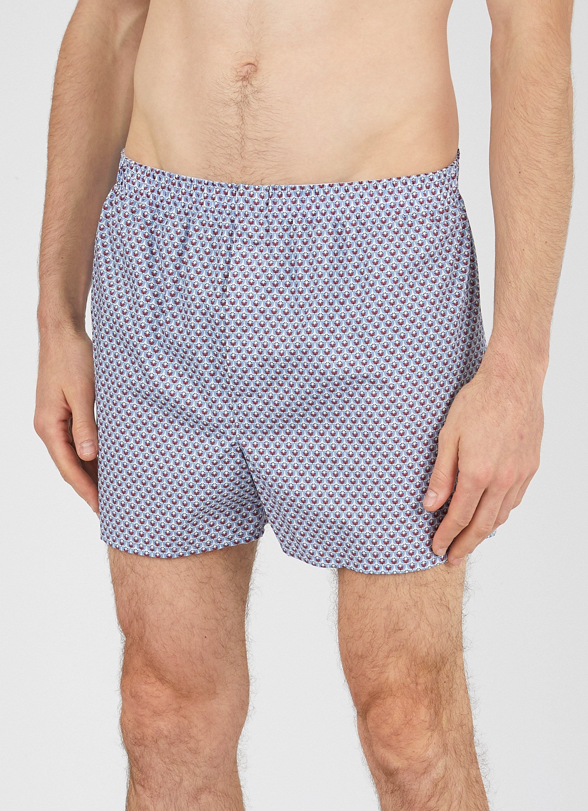 Men's Liberty Print Boxer Shorts in Blue Flower