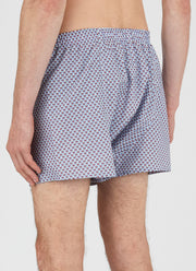 Men's Liberty Print Boxer Shorts in Blue Flower