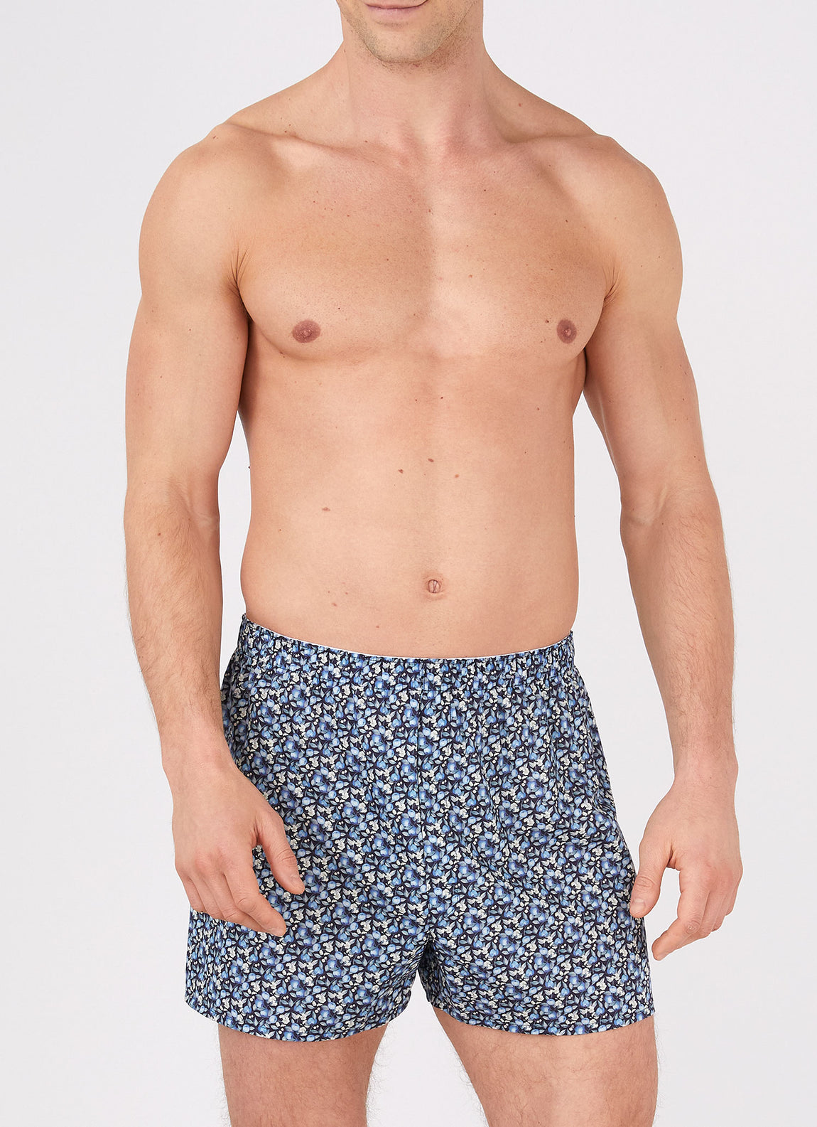 Men's Liberty Print Boxer Shorts in Blue Orchard
