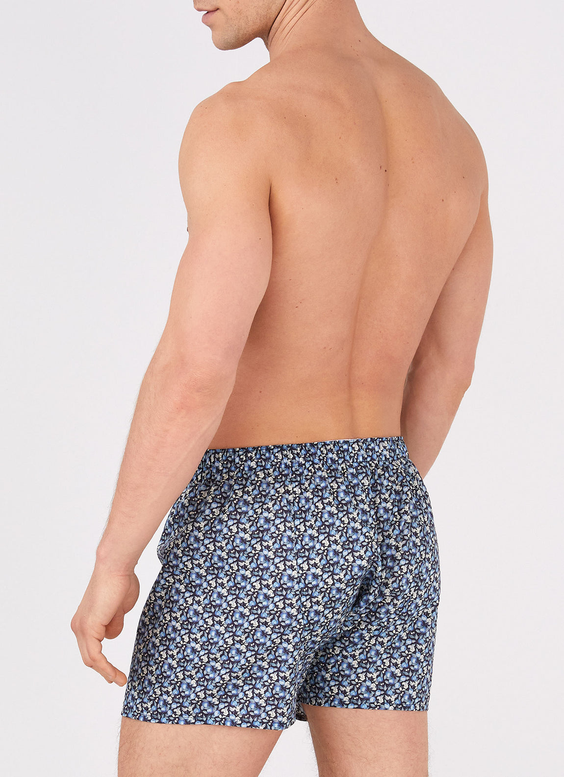 Men's Liberty Print Boxer Shorts in Blue Orchard