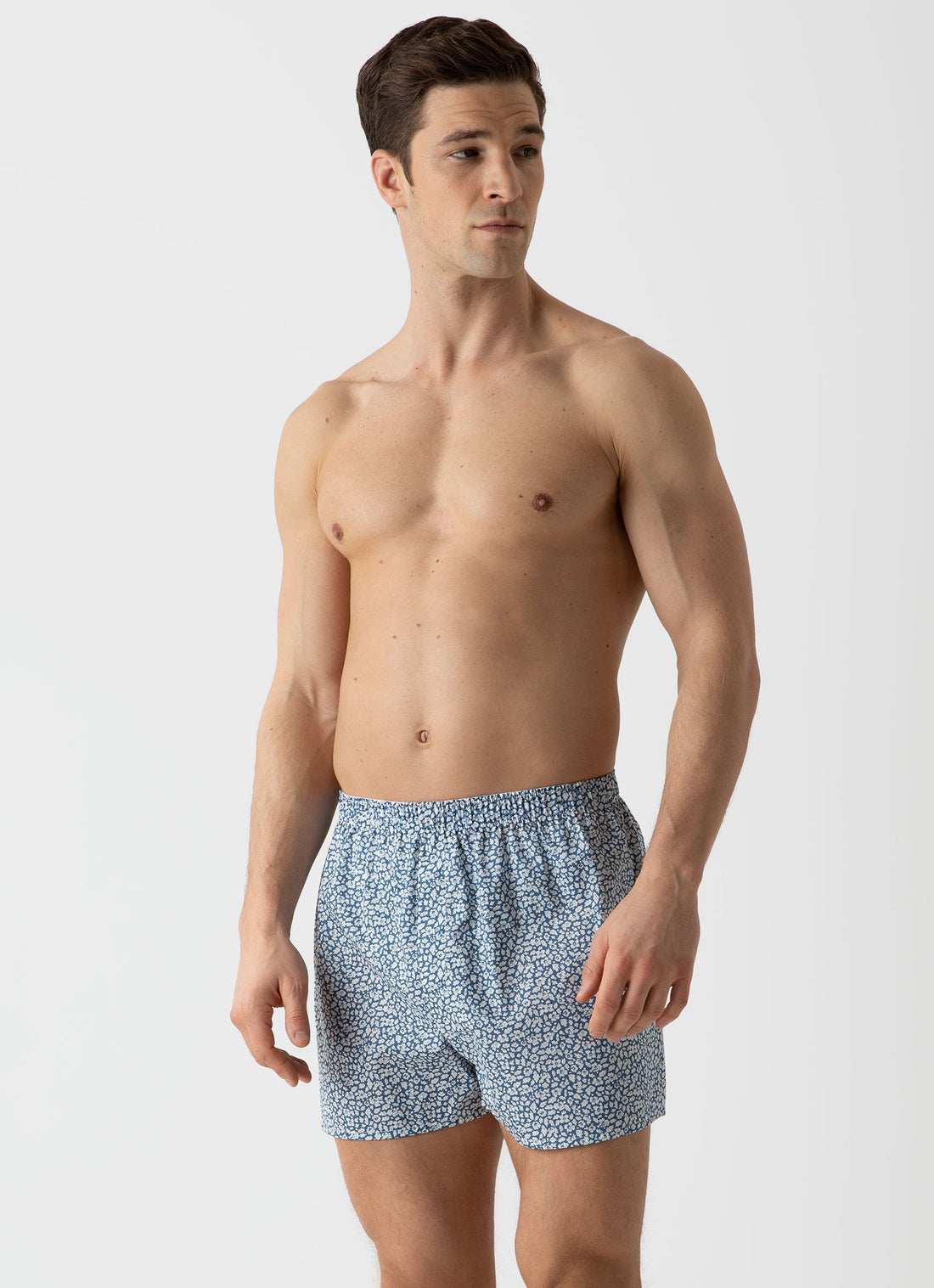 Men's Liberty Print Boxer Shorts in Feather Meadow