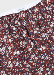 Men's Liberty Print Boxer Shorts in Red Pepper Floral