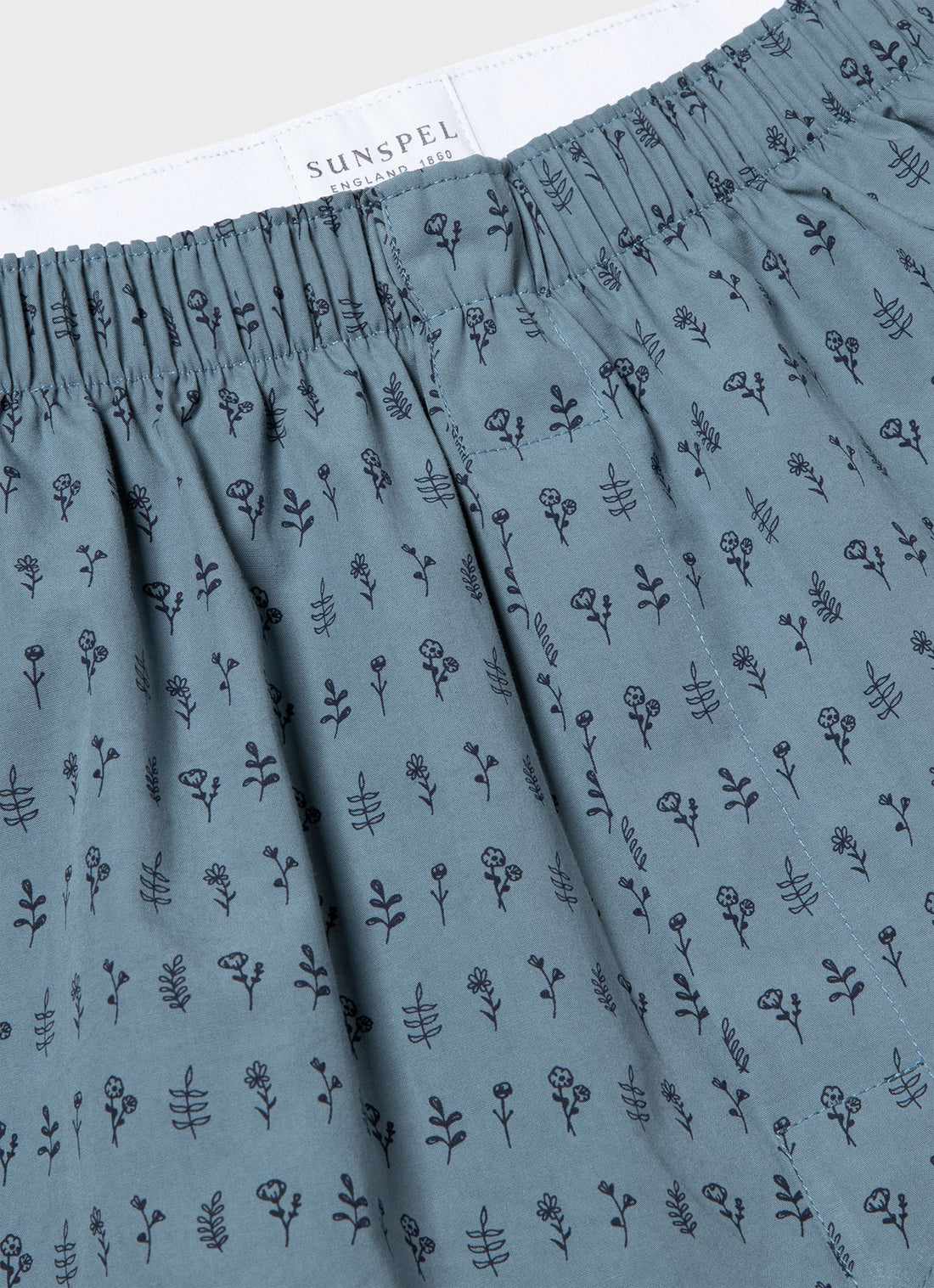 Men's Classic Print Boxer Shorts in Bluestone Mini Florals