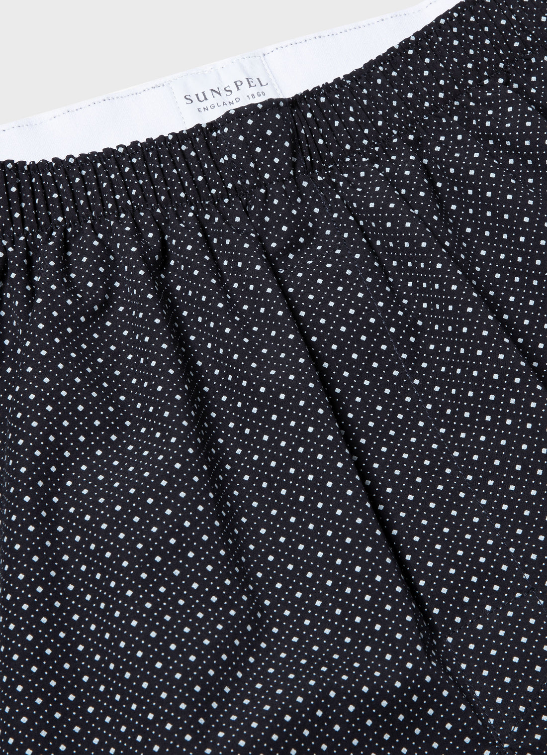 Men's Classic Print Boxer Shorts in Navy Diamond Geometric Print