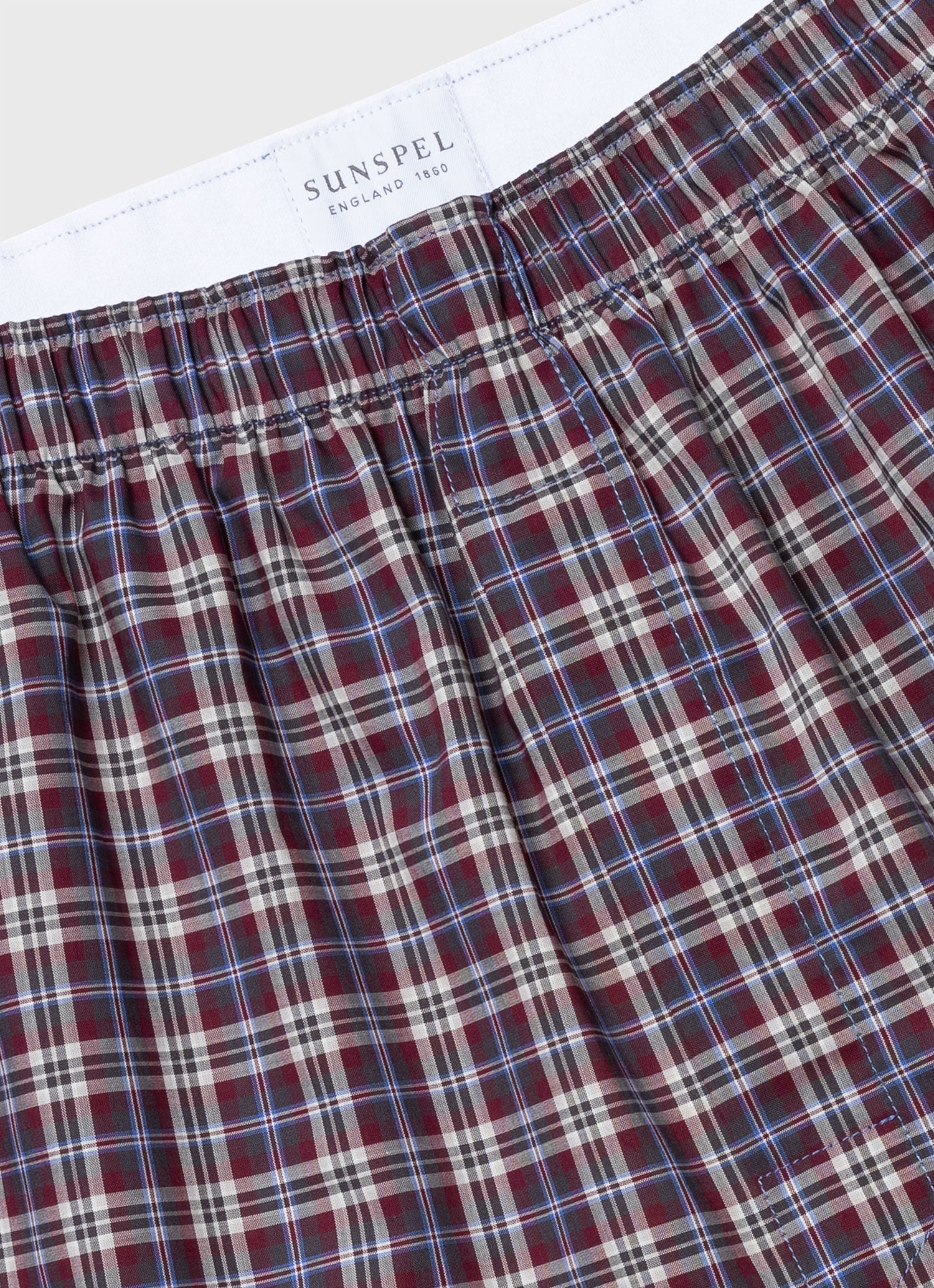 Men's Classic Boxer Shorts in Maroon Check
