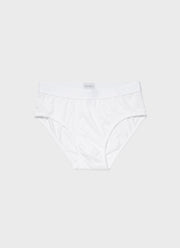 Men's Superfine Cotton Briefs in White in White