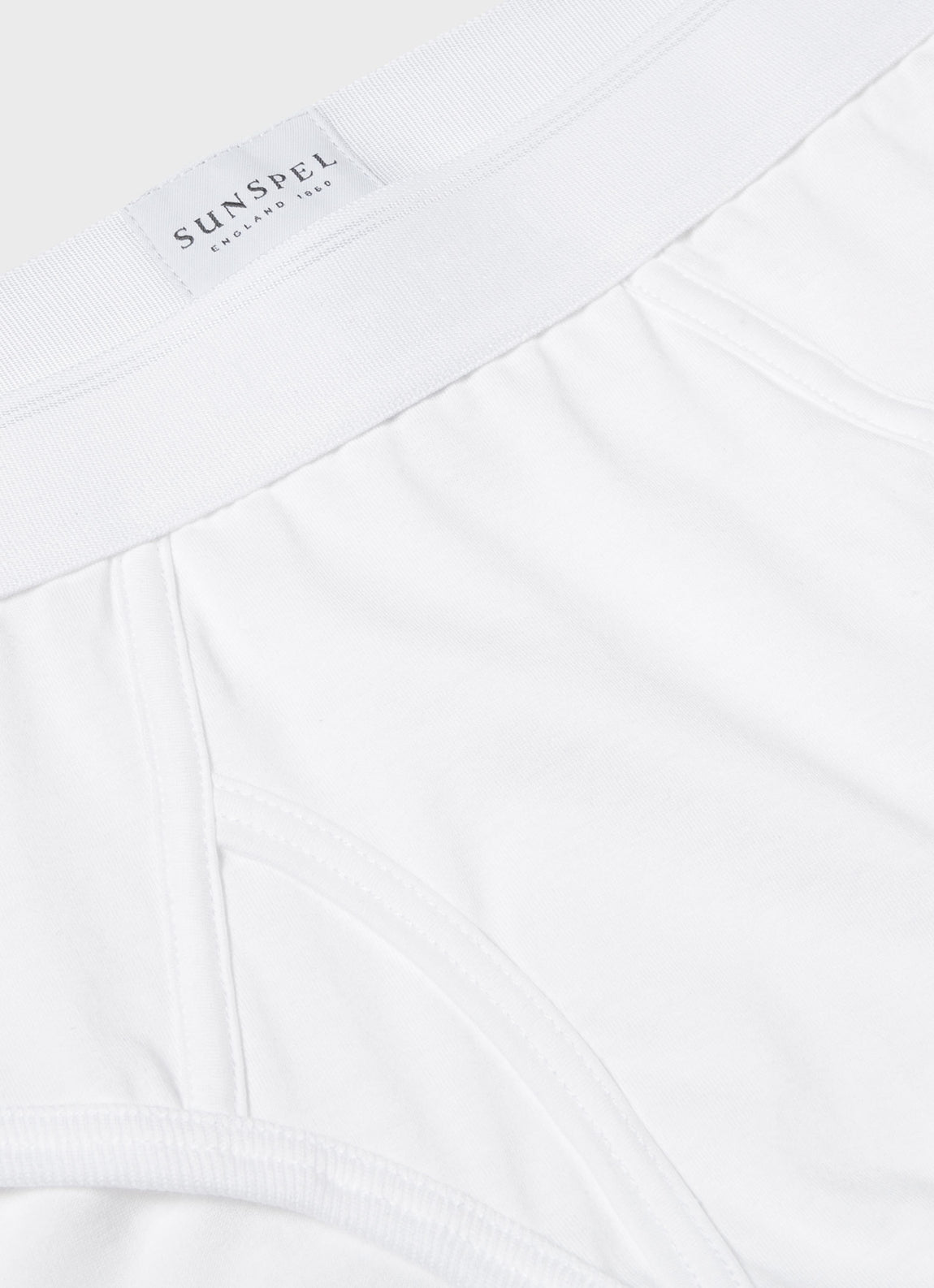 Men's Superfine Cotton Briefs in White in White
