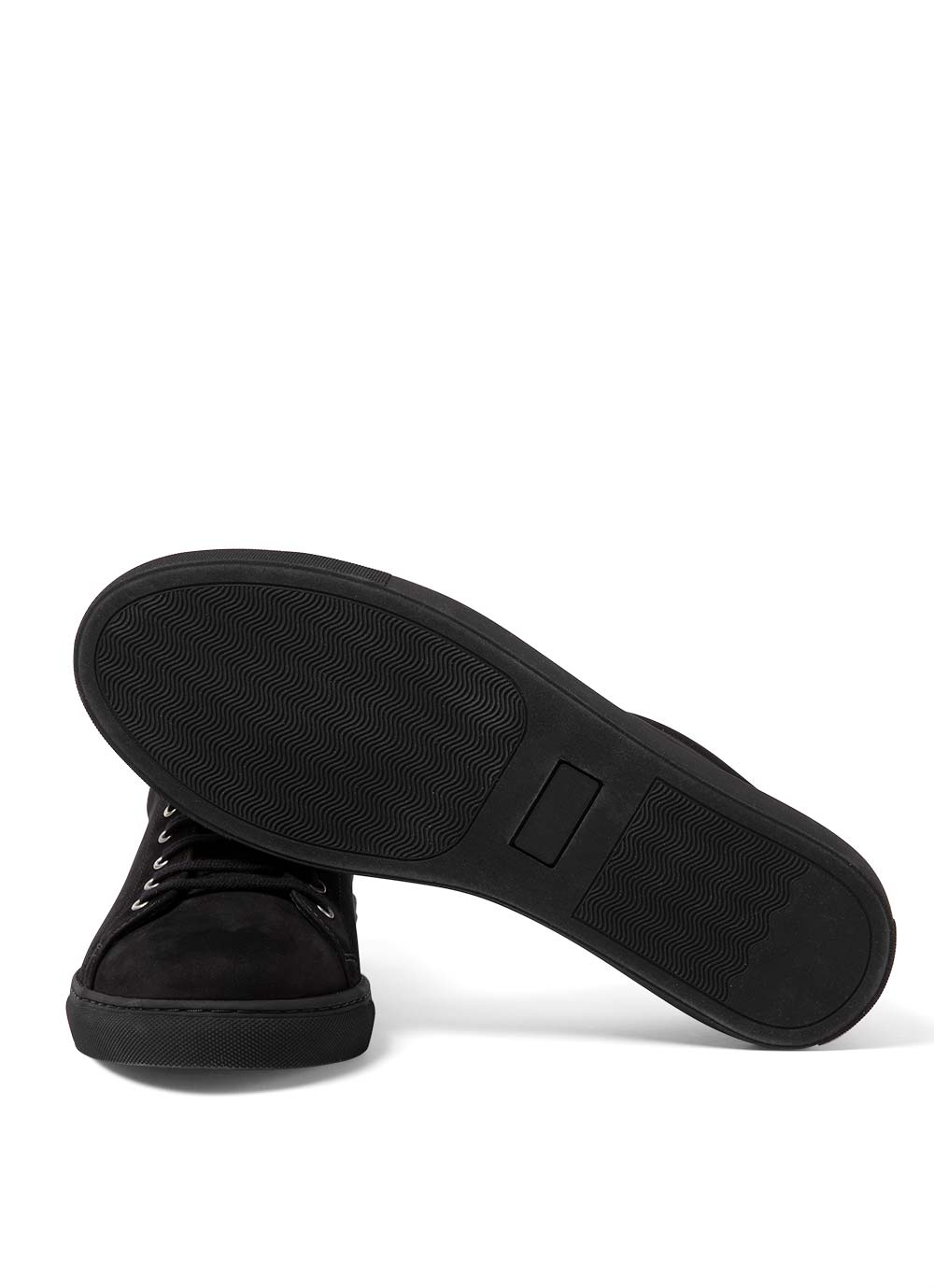 Men's Suede Nubuck Tennis Shoes in Black