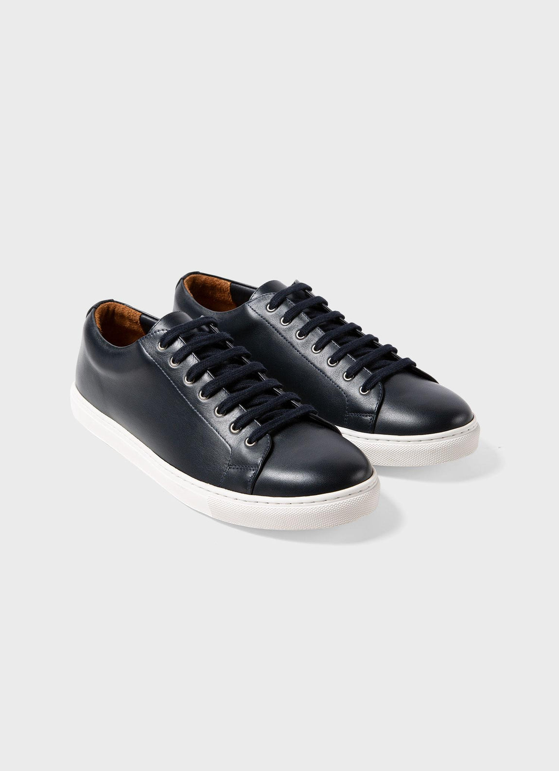 Men's Leather Tennis Shoes in Navy