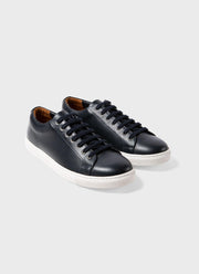 Men's Leather Tennis Shoes in Navy