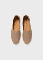 Men's Canvas Espadrille in Soft Khaki