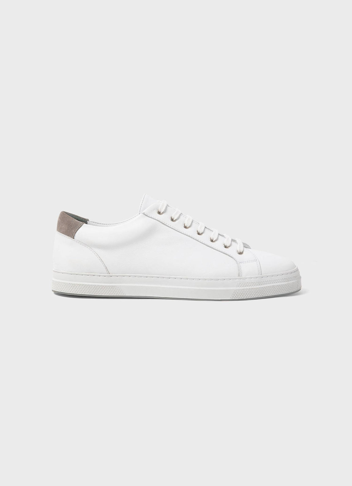 Men's Leather Tennis Shoes in White