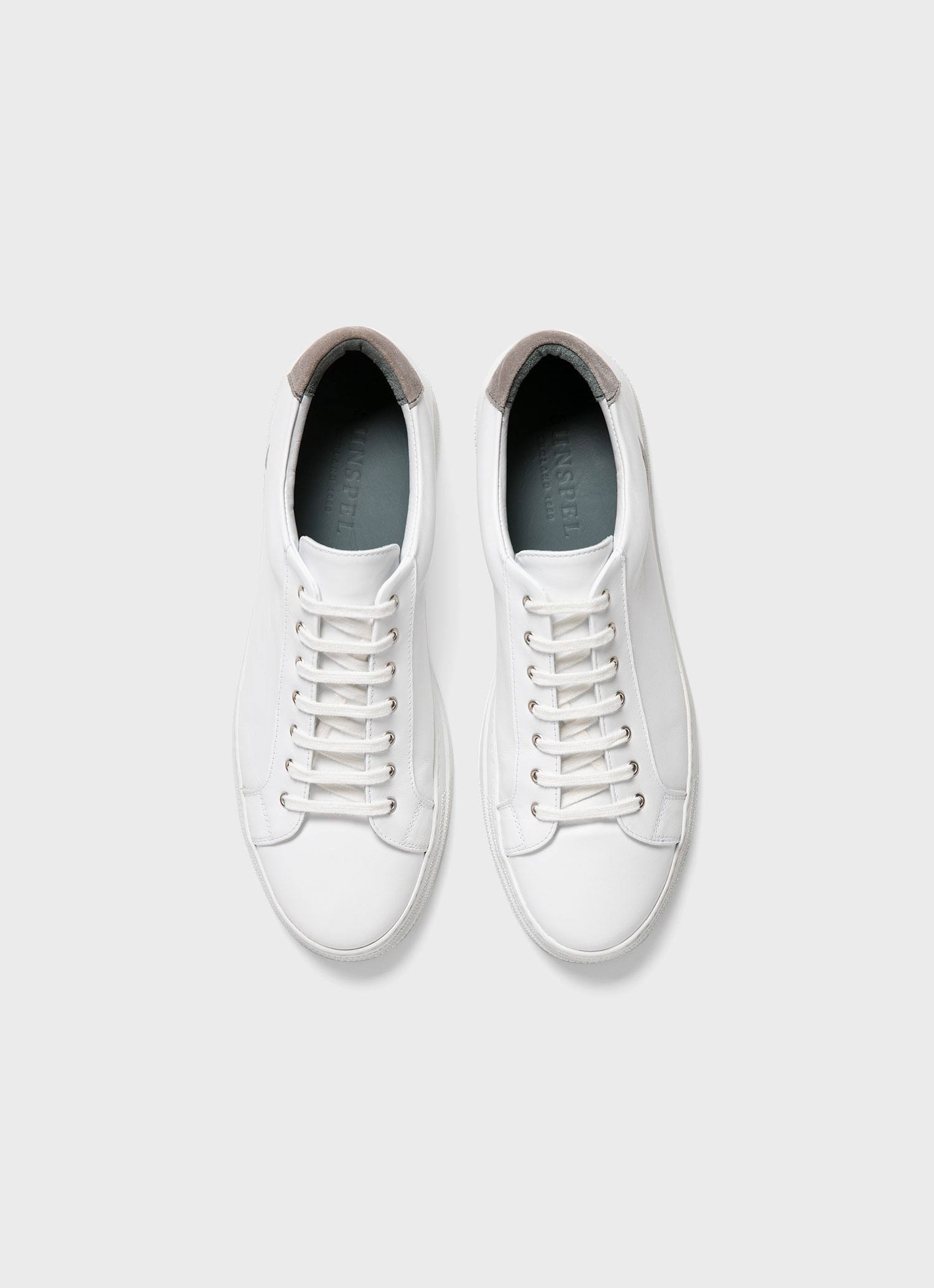 Men's Leather Tennis Shoes in White