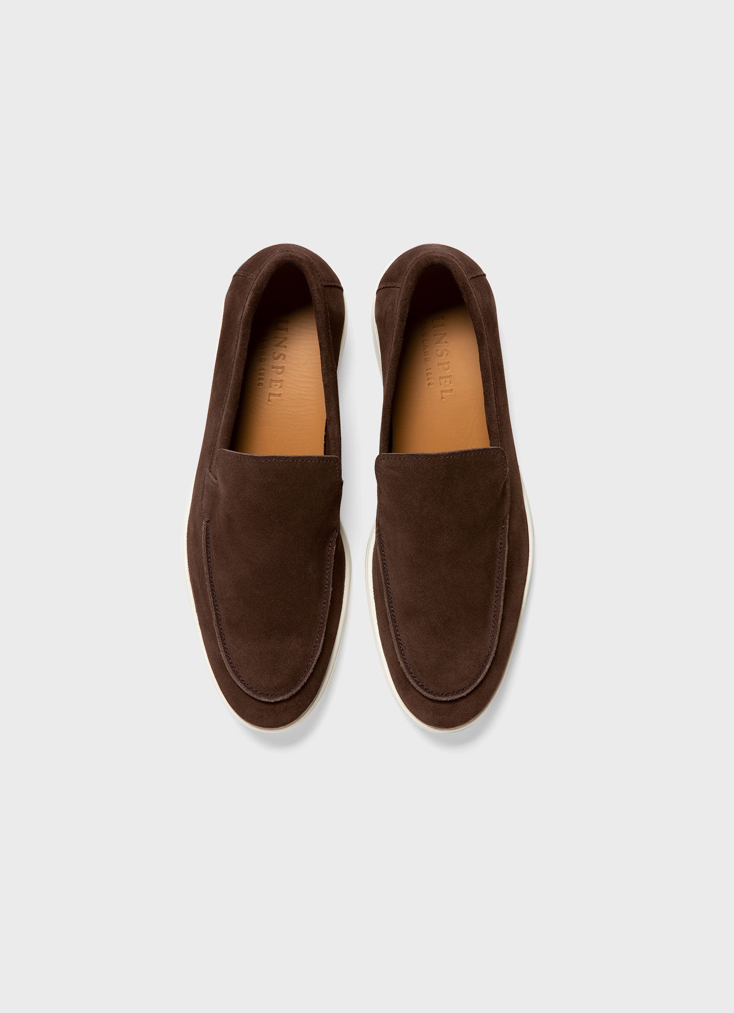 Men's Suede Loafer in Brown Sunspel