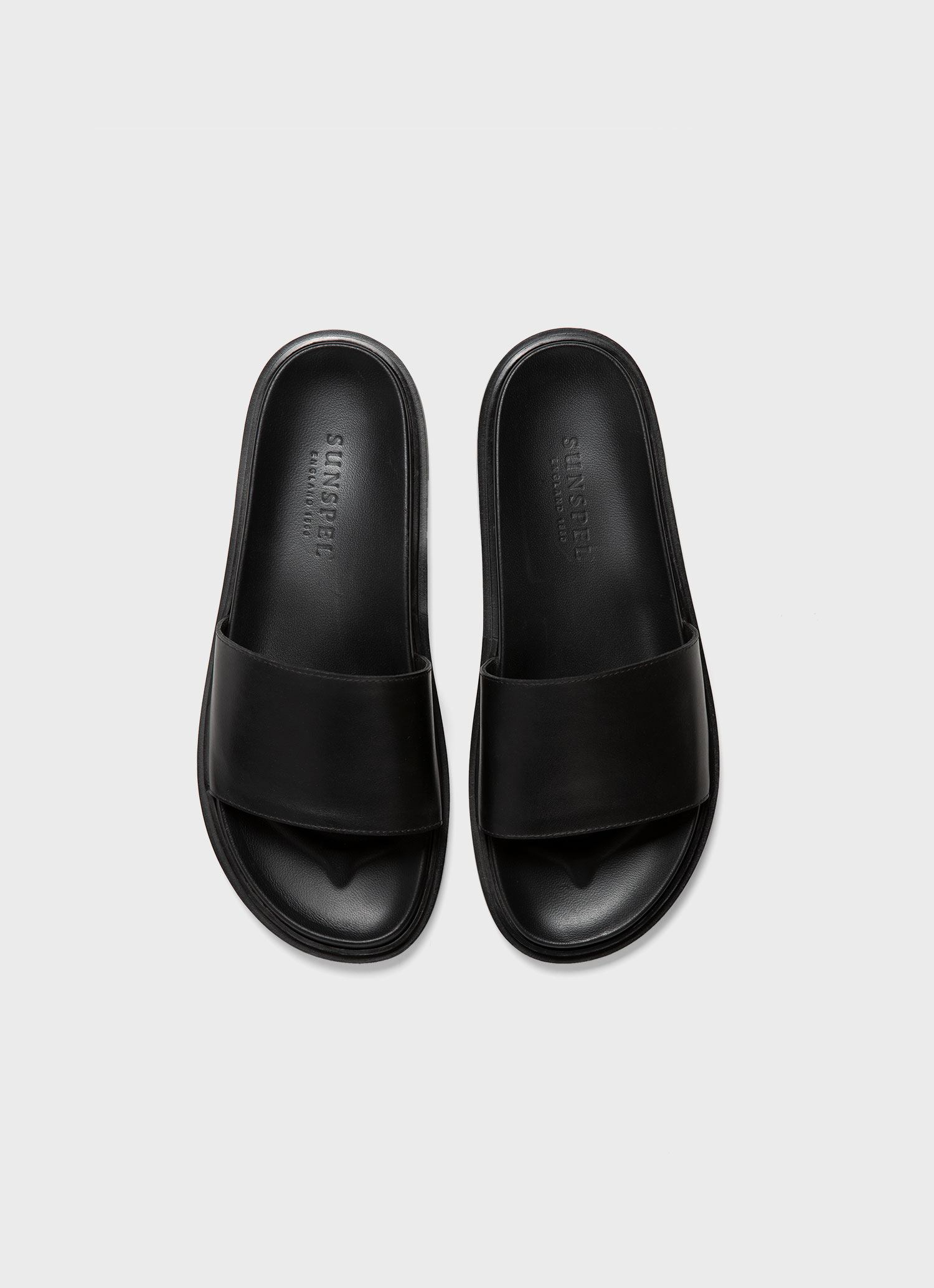 Mens sliders black sales