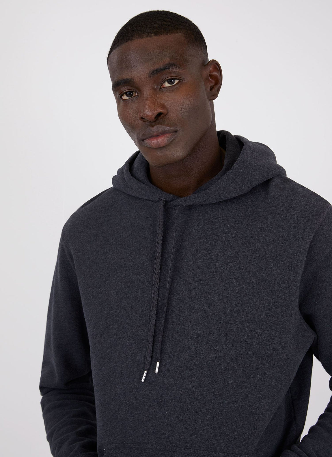 Men's Loopback Hoodie in Anthracite Melange