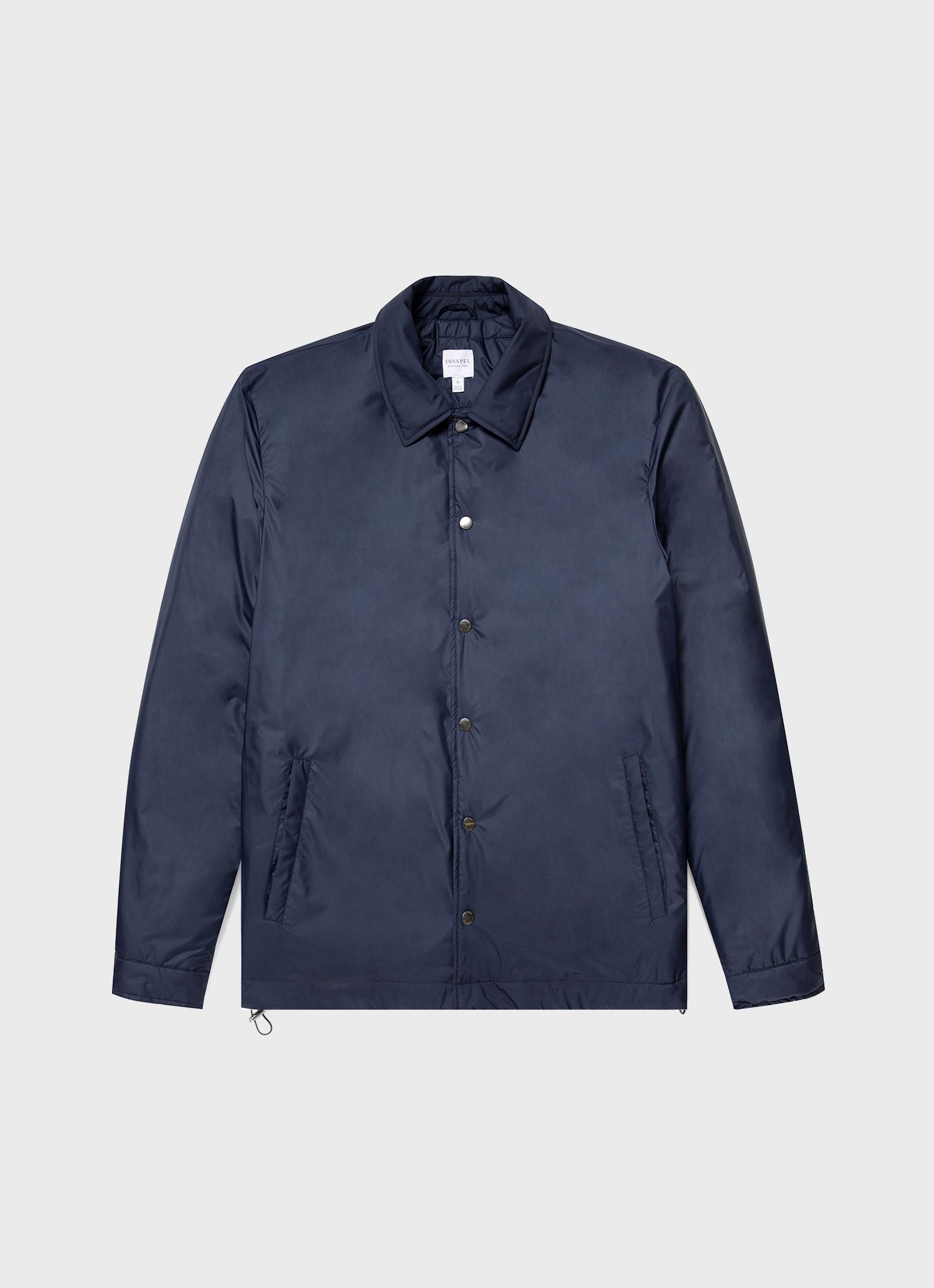 Men's Padded Coach Jacket in Navy