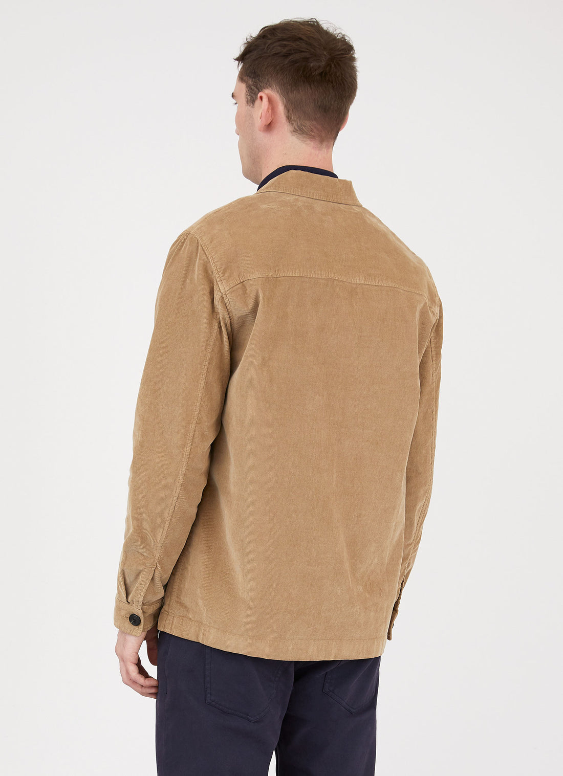Men's Corduroy Twin Pocket Jacket in Stone
