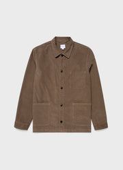 Men's Corduroy Twin Pocket Jacket in Dark Stone