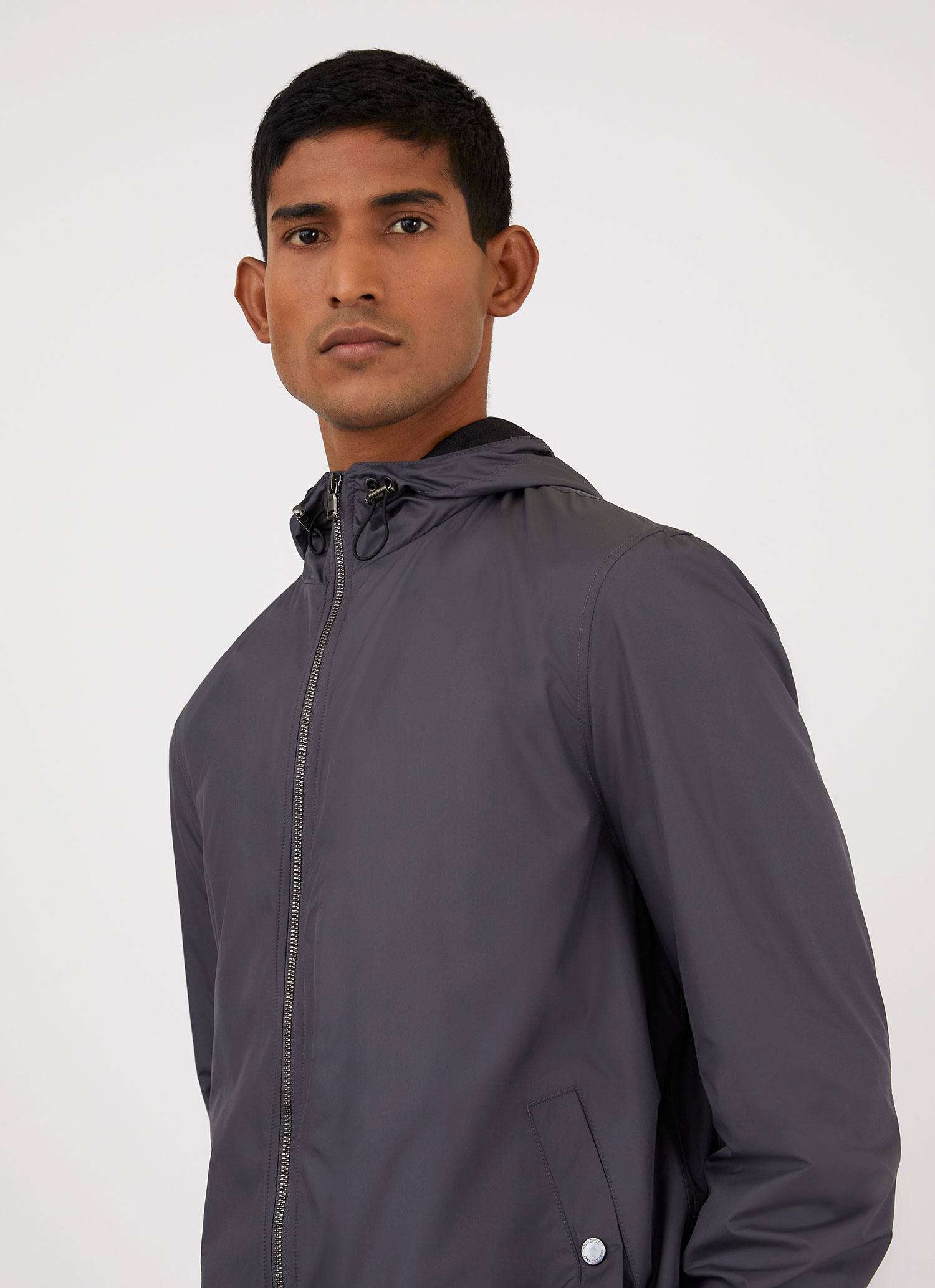 Men's Active Hooded Jacket in Charcoal