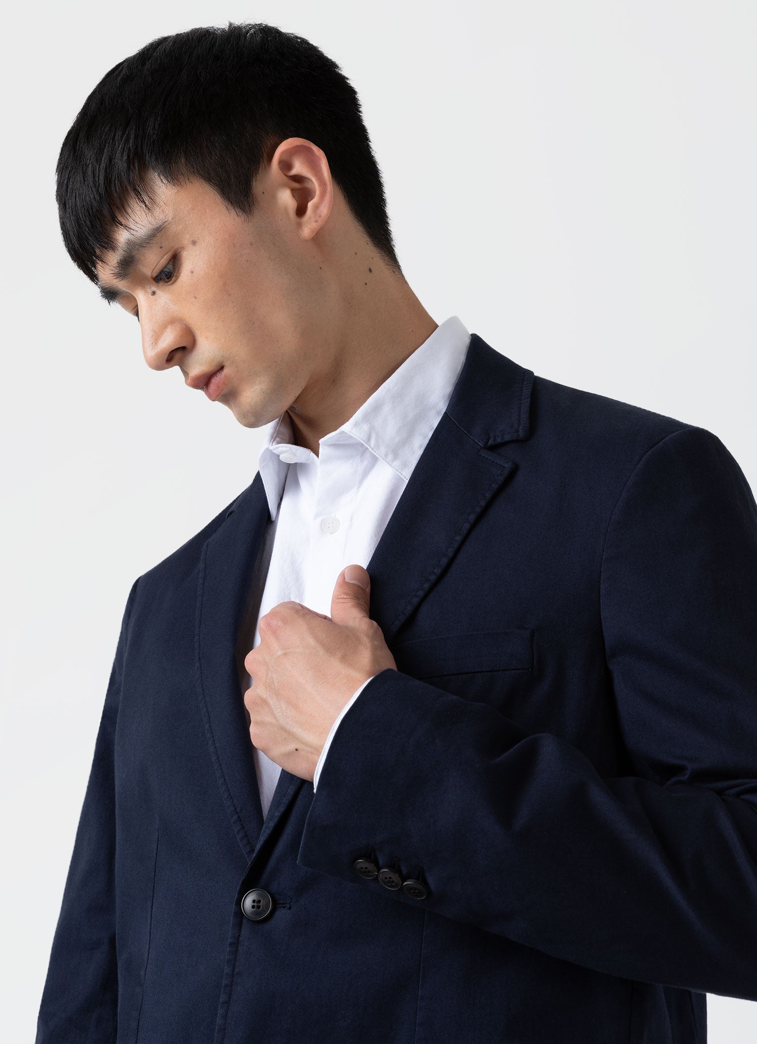 Unstructured outlet navy blazer