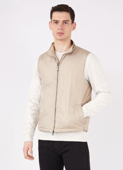Men's Insulated Gilet in Light Stone